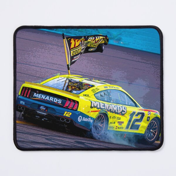 Item preview, Ryan Blaney celebrating by doing donuts in his 2023 Nascar Cup Car abstract designed and sold by Rodissimus1984.