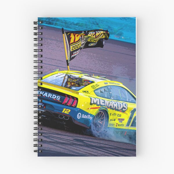Item preview, Ryan Blaney celebrating by doing donuts in his 2023 Nascar Cup Car abstract designed and sold by Rodissimus1984.