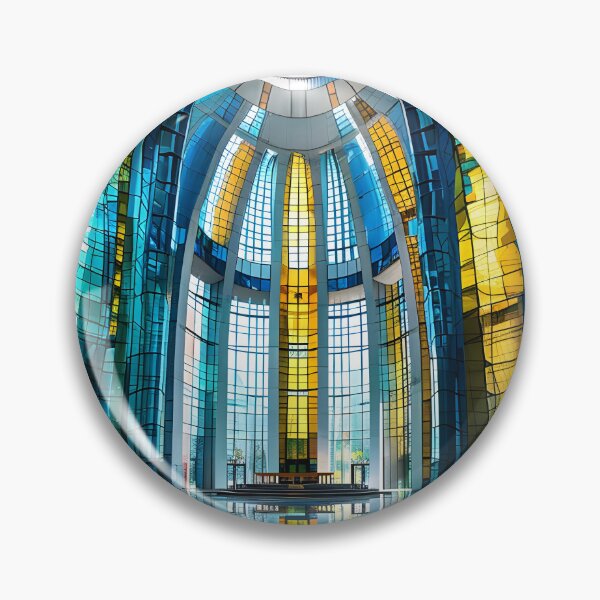 Item preview, Modern architectural glass dome with colorful reflections. designed and sold by Artessie.