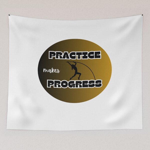 Item preview, practice is progress, pole vault designed and sold by IFarty.