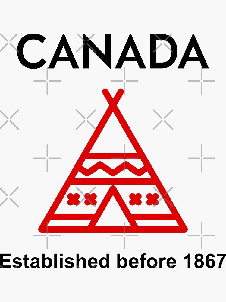 Thumbnail 3 of 3, Sticker, Canada Established Before 1867 Silhouette Light-Color designed and sold by TinyStarCanada.