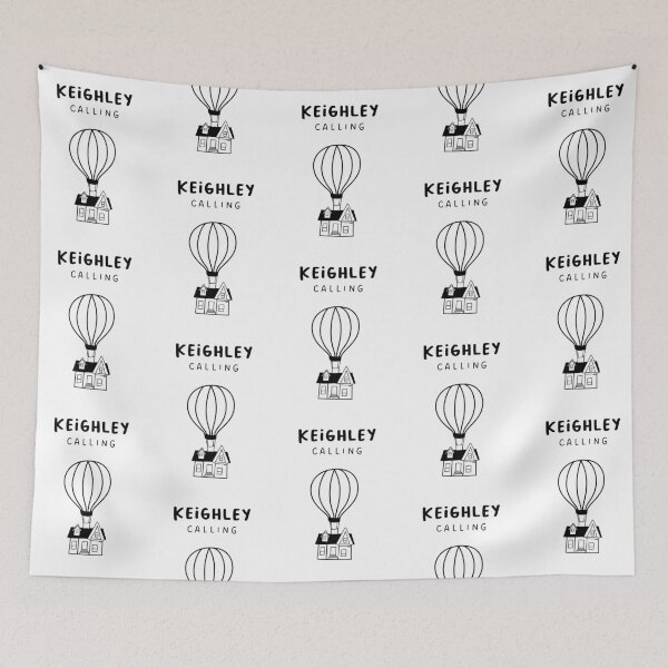 Item preview, Keighley Calling - Fun Hot Air Balloon and House Drawing | City in England / UK designed and sold by RM-Journey.