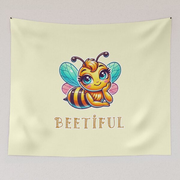 Item preview, Beetiful - bee wordplay, bee pun designed and sold by Funny-Banana.