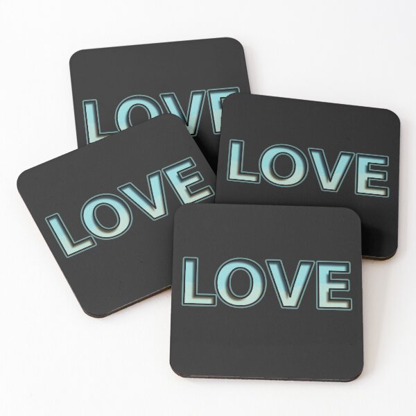 Item preview, Beach Breeze: Blue and Sand Color "Love" Design on Black Background designed and sold by Trend-Dify.