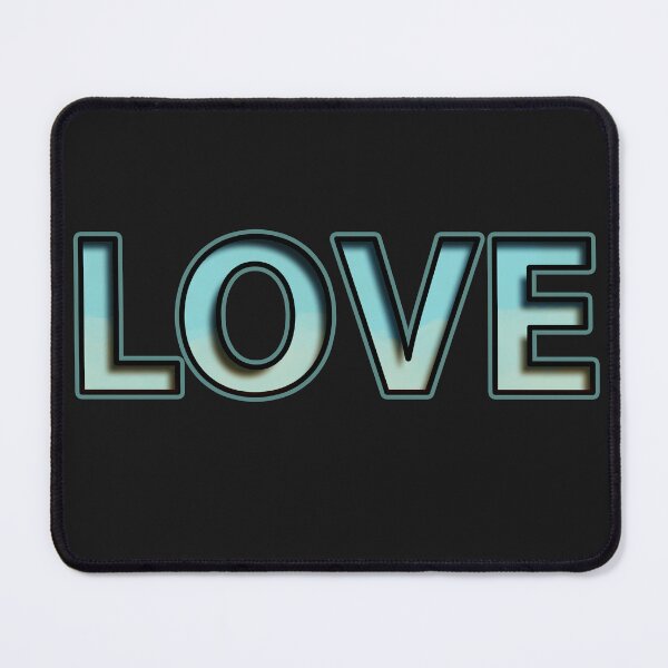 Item preview, Beach Breeze: Blue and Sand Color "Love" Design on Black Background designed and sold by Trend-Dify.