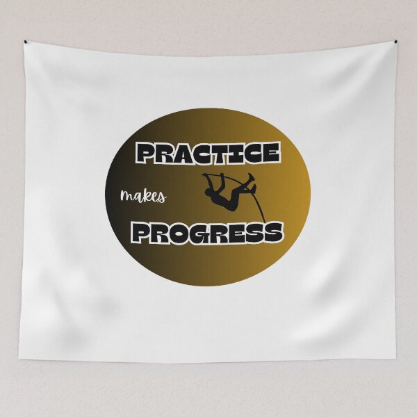 Item preview, practice is progress, pole vault designed and sold by IFarty.