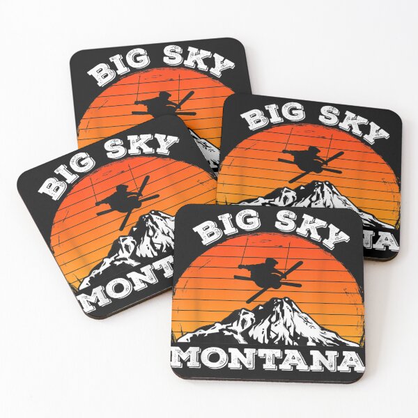 Item preview, Retro Vintage Sunset USA Big Sky Montana Ski Resort designed and sold by Irakalu.