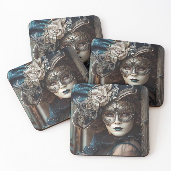 Item preview, Elaborate masked woman adorned in intricate attire. designed and sold by Artessie.