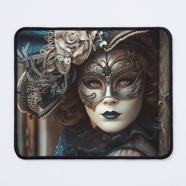 Item preview, Elaborate masked woman adorned in intricate attire. designed and sold by Artessie.