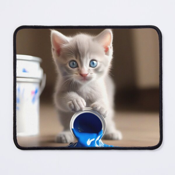 Item preview, Kitten Spills Blue Paint designed and sold by TeachersCubby.