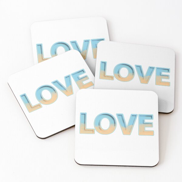Item preview, Beach Breeze: Blue and Sand "Love" Design designed and sold by Trend-Dify.