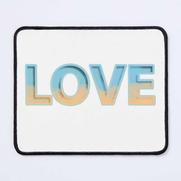 Item preview, Beach Breeze: Blue and Sand "Love" Design designed and sold by Trend-Dify.
