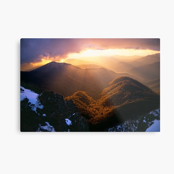 Last light from The Bluff Metal Print