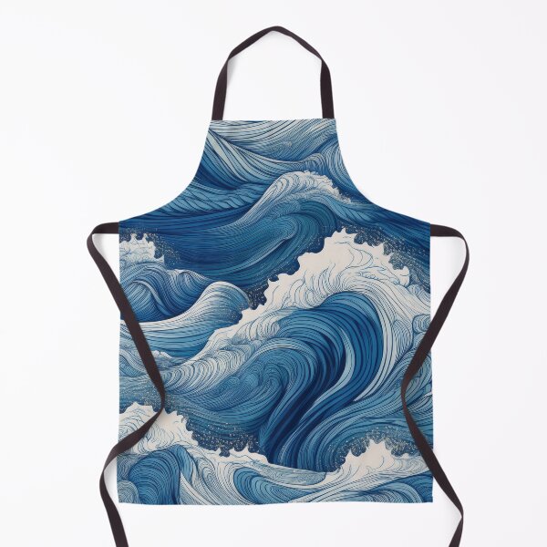 Item preview, Rough sea waves/sky-blue designed and sold by My-fake-places.