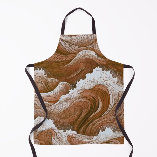 Item preview, Rough sea waves/ dark orange designed and sold by My-fake-places.