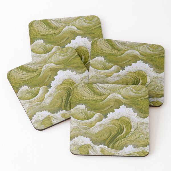 Item preview, Rough sea waves/ rotte yellow designed and sold by My-fake-places.