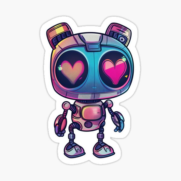 Artikel-Vorschau von cutecore - Roboter liebt dich!, designt und verkauft von FineTeesigns.