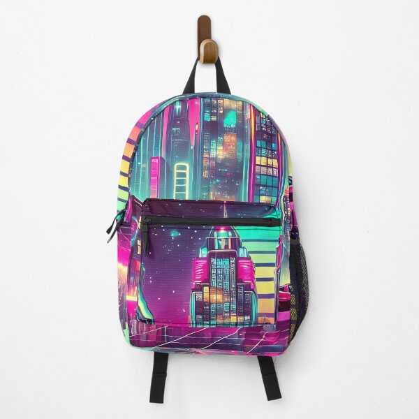 Item preview, Neon Dreams: Retro Futuristic Cityscape designed and sold by Peelya.