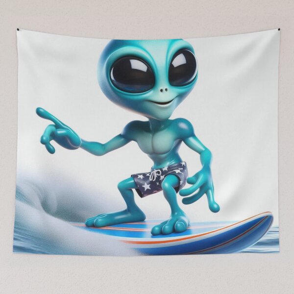 Item preview, stupid alien - self-indulgent aliens - surfing alien - aliens on water designed and sold by Constructive27.