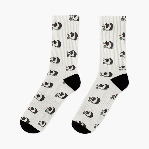 Item preview, Black and White Guinea Pig Loves Broccoli designed and sold by makell-creates.