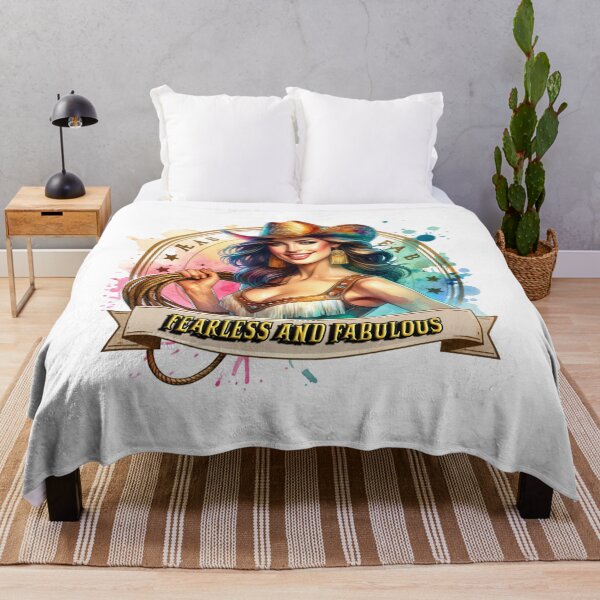 Item preview, Western Cowgirl & Horse Art - fearless and fabulous - Stylish Designs for T-Shirts, Mugs, Stickers & More designed and sold by artedigital99.