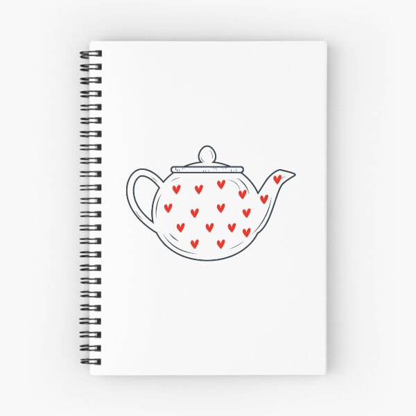 Item preview, Cute Teapot | Hearty Teapot | Red Hearts | Aesthetic Teapot | White & Red Teapot designed and sold by PrintEveryday.