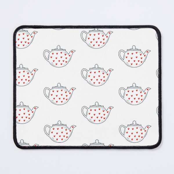 Item preview, Cute Teapot | Hearty Teapot | Red Hearts | Aesthetic Teapot | White & Red Teapot designed and sold by PrintEveryday.