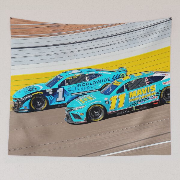 Item preview, Denny Hamlin fighting with Ross Chastain 2023 watercolor designed and sold by Rodissimus1984.