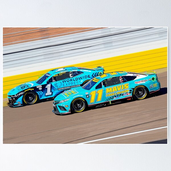 Item preview, Denny Hamlin fighting with Ross Chastain 2023 watercolor designed and sold by Rodissimus1984.