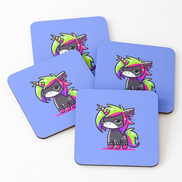 Item preview, Tired Black and Neon Unicorn designed and sold by 3DAF.
