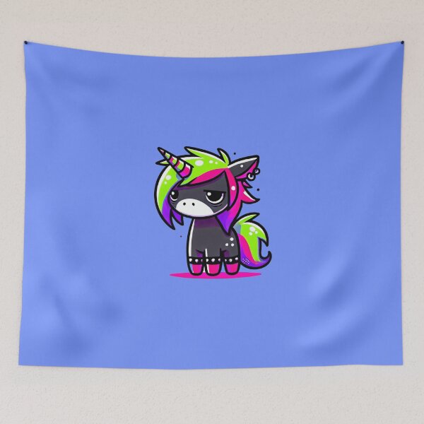 Item preview, Tired Black and Neon Unicorn designed and sold by 3DAF.