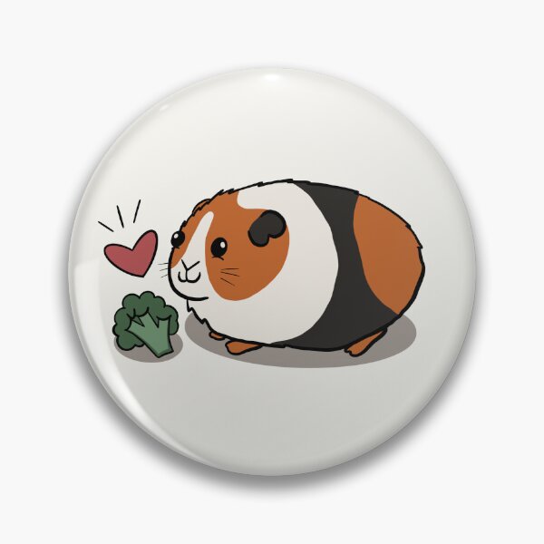 Item preview, Tri-Colour Guinea Pig Loves Broccoli designed and sold by makell-creates.
