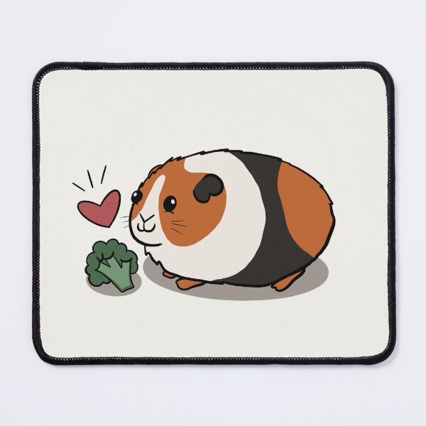Item preview, Tri-Colour Guinea Pig Loves Broccoli designed and sold by makell-creates.