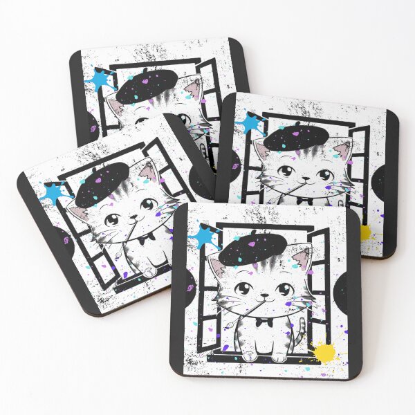 Item preview, Cute Cat French Painter designed and sold by MarcelooArt.