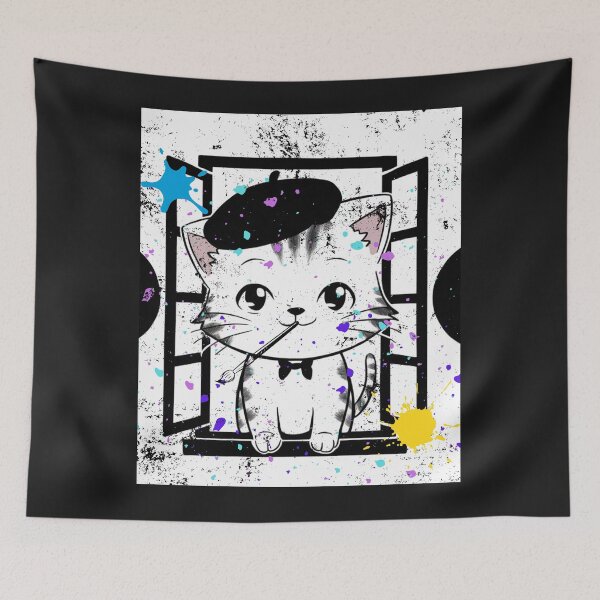 Item preview, Cute Cat French Painter designed and sold by MarcelooArt.