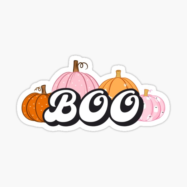 Artikelvorschau, Boo, Gruseliger Kürbis Sticker, Ästhetischer Sticker, Halloween Sticker, y2ksticker entworfen und verkauft von RosieArtGallery.