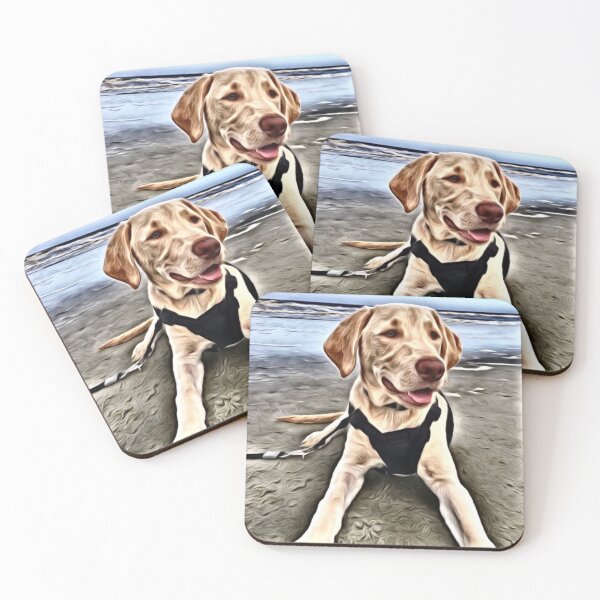 Item preview, Yellow lab beach day designed and sold by Ron Macy.