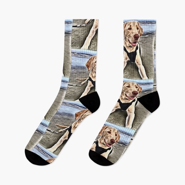Item preview, Yellow lab beach day designed and sold by Island Labradors.