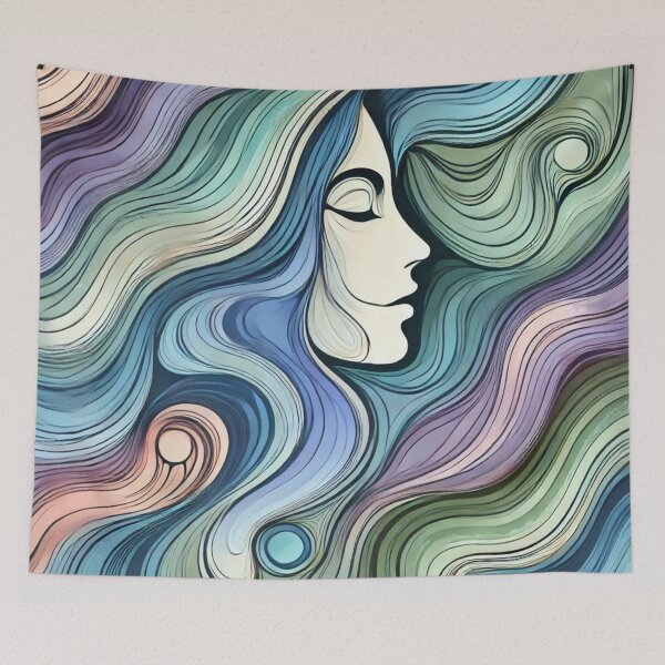 Item preview, Harmonious Flow The Serenity of Abstract Femininity designed and sold by TeslaSt0re.