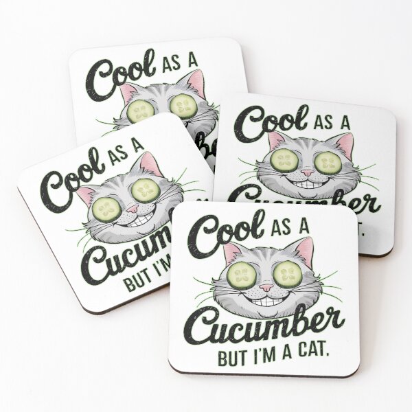 Item preview, Cool As A Cucumber Cat designed and sold by SewnMemories.
