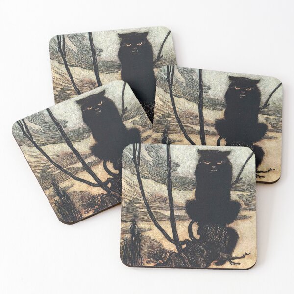 Item preview, The Black Cat - Jorinda and Joringel - Arthur Rackham designed and sold by forgottenbeauty.
