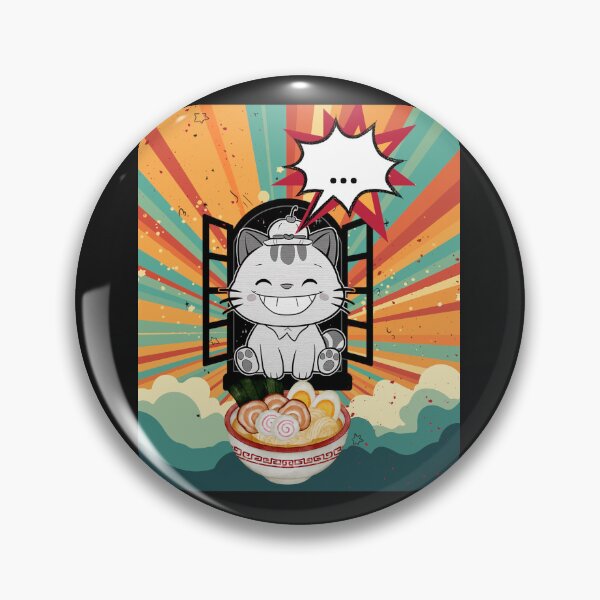 Item preview,  Cat in the Open Window with a Bowl of Ramen designed and sold by MarcelooArt.