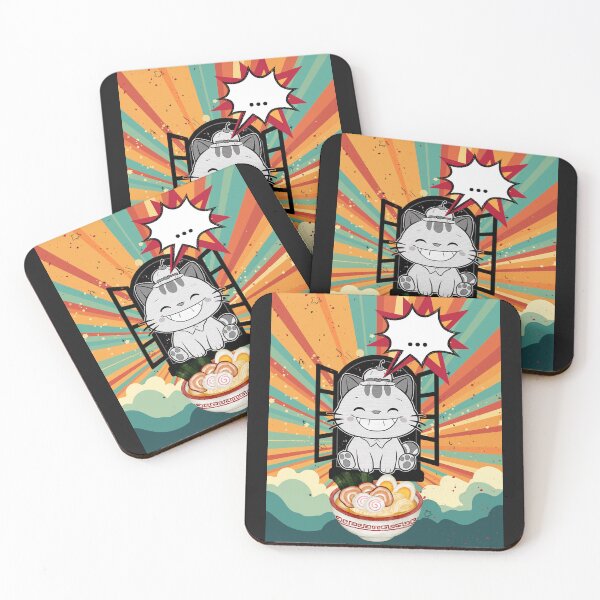 Item preview,  Cat in the Open Window with a Bowl of Ramen designed and sold by MarcelooArt.