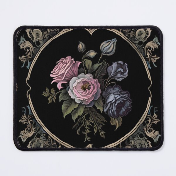 Item preview, Vintage Victorian Black Gothic Design With Roses designed and sold by dreamparlor.