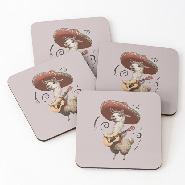 Item preview, A llama playing a guitar, showcasing its musical talent designed and sold by NiRia Spot.