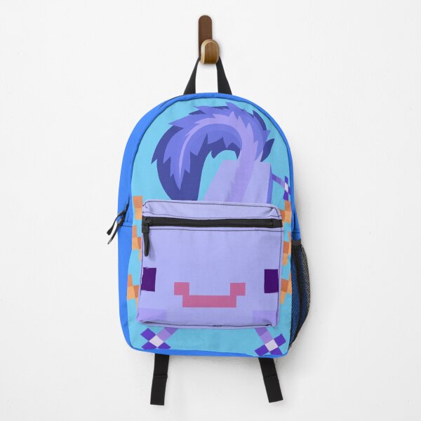 Item preview, Minecraft Axolotl Backpack (blue) designed and sold by TrippyTooni.