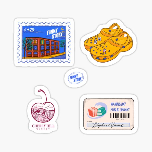 Vista previa del artículo con la obra «Paquete de 4 mini pegatinas de Historia divertida», diseñado y vendido por busyzoo.