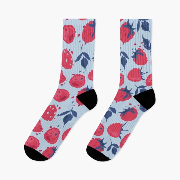 Item preview, Raspberries with blue leaves pattern designed and sold by Deepness2023.