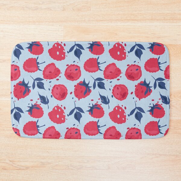 Item preview, Raspberries with blue leaves pattern designed and sold by Deepness2023.