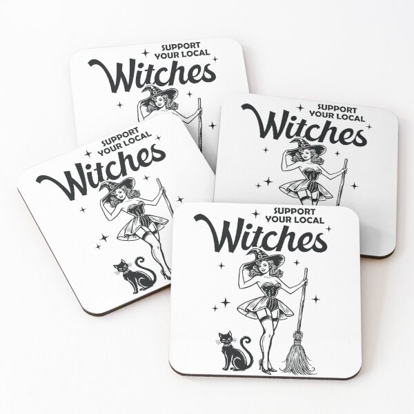 Item preview, Support your local witches - witchy gift for witch goth girl witchcore spooky cute vintage halloween alt funny creepy designed and sold by Fantasy Cache.